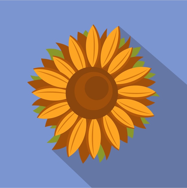 Tall sunflower icon Flat illustration of tall sunflower vector icon for web