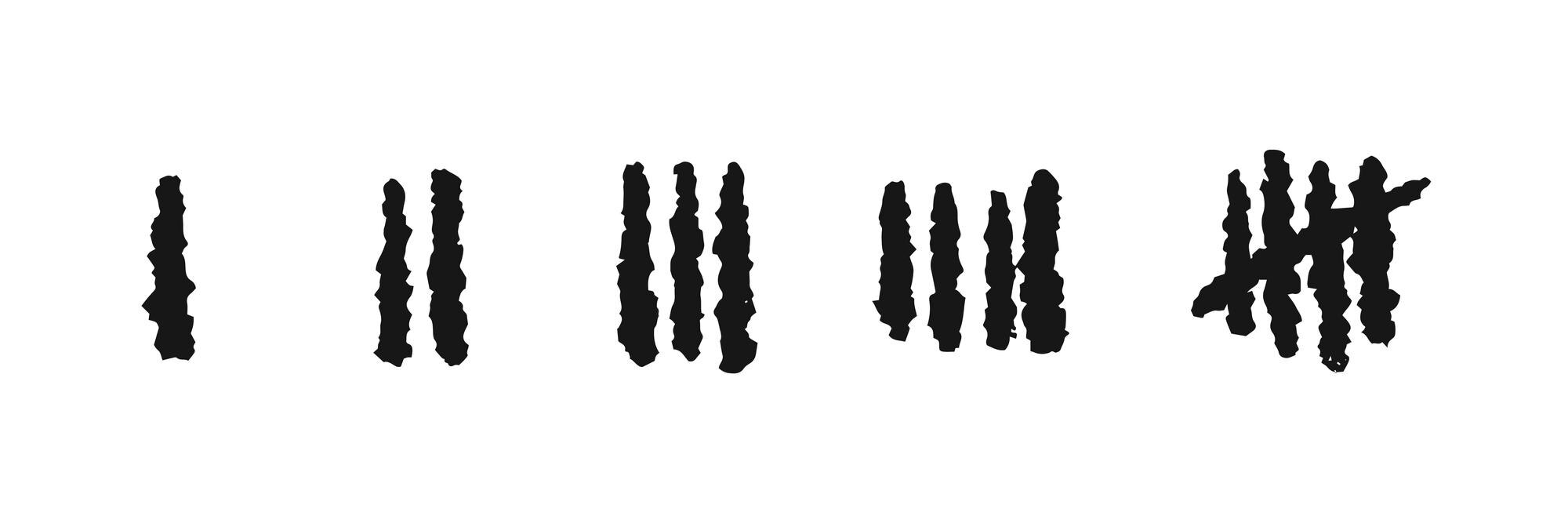 Slash symbol brush stroke handwritten