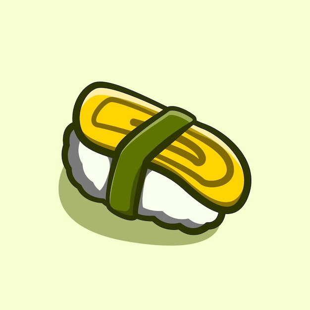 tamago sushi cartoon illustration concept