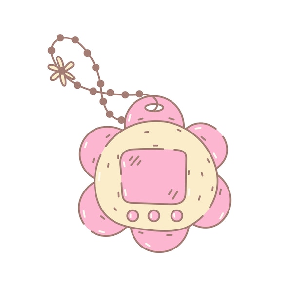 Tamagotchi flower shape doodle