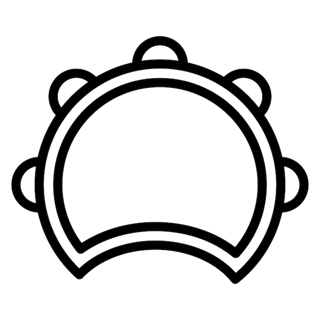 Tambourine vector icon illustration of Kindergarten iconset