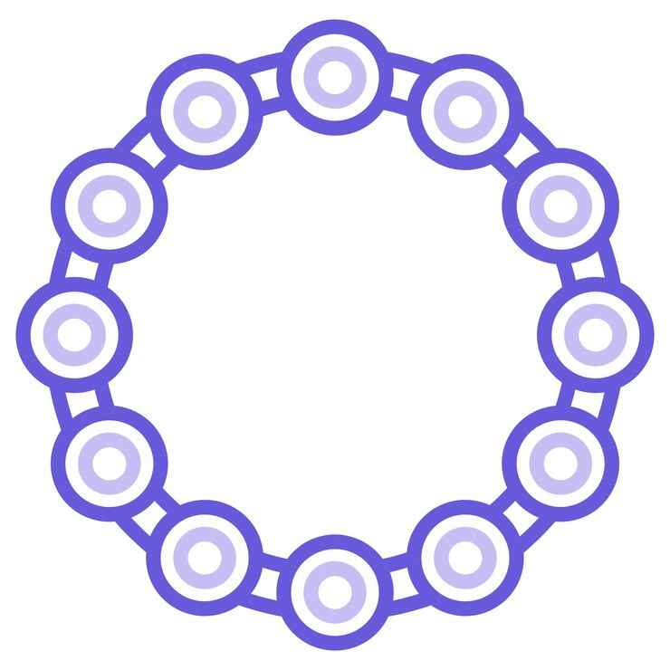 Vector tambourine vector illustration