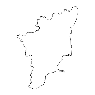 Premium Vector | Tamil Nadu state map administrative division of India