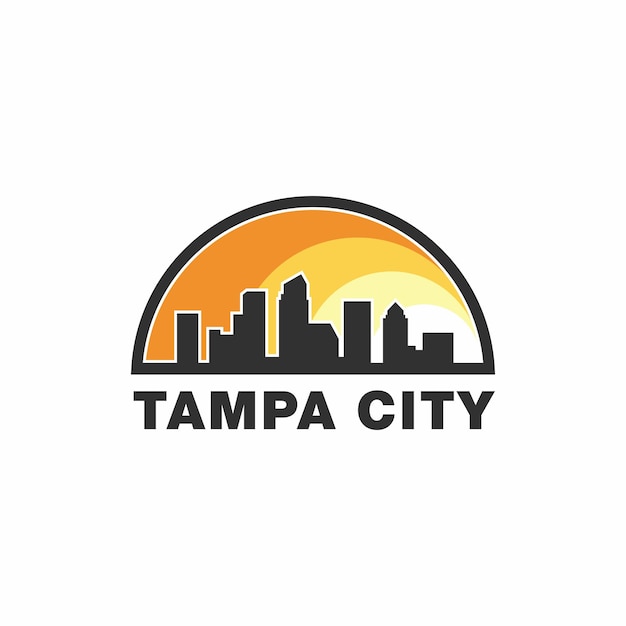 Tampa Florida city emblem patch logo illustration