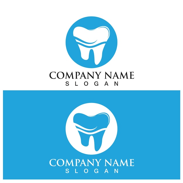 Tand logo sjabloon vectorillustratie