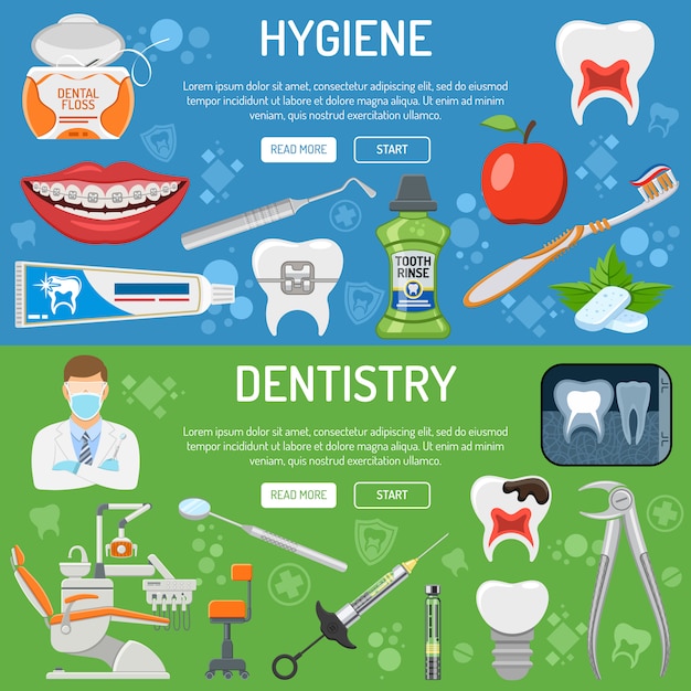 Tandartspictogrammen en infographics