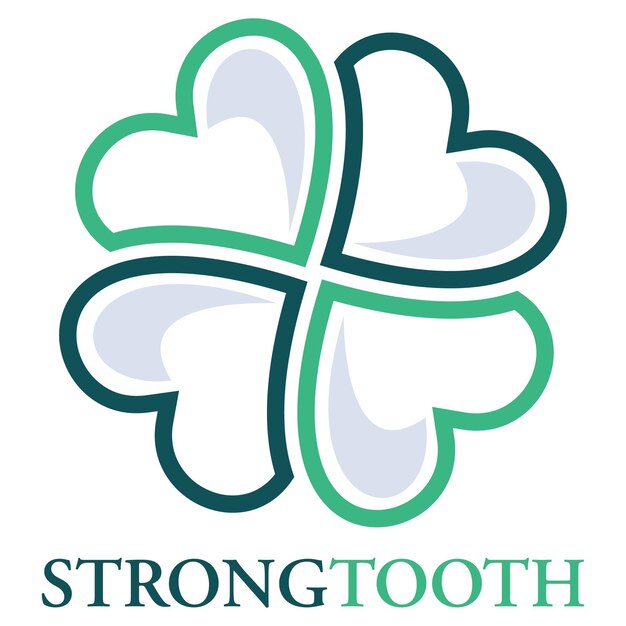 Vector tandbloem cirkelpatroon voor tandheelkundig logo ontwerp tandheelkundige zorg logo ontwerp