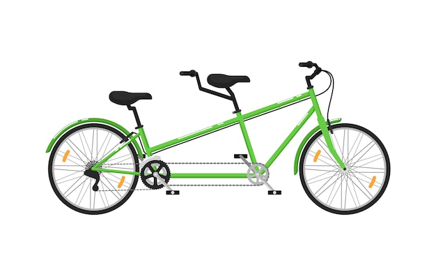 Tandem city bicycle isolated icon