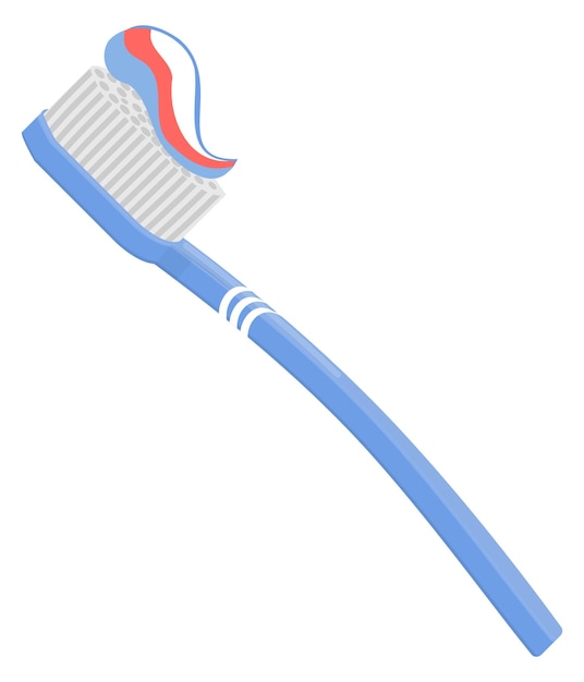 Tandenpoetsen icoon Tandpasta op tandenborstel cartoon icoon