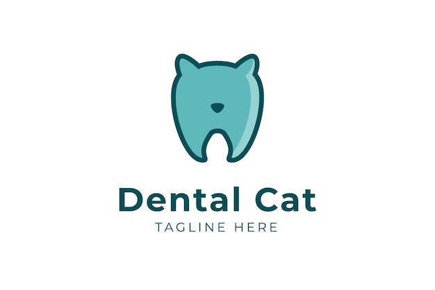 Tandheelkunde moderne logo sjabloon tand met correct symbool