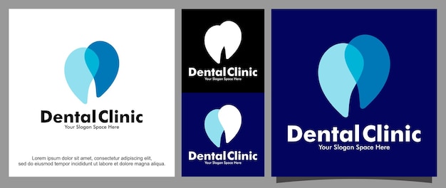 Tandheelkundig logo-ontwerp voor sjabloon voor tandheelkundige klinieken