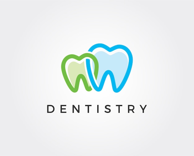 tandheelkundige kliniek logo sjabloon