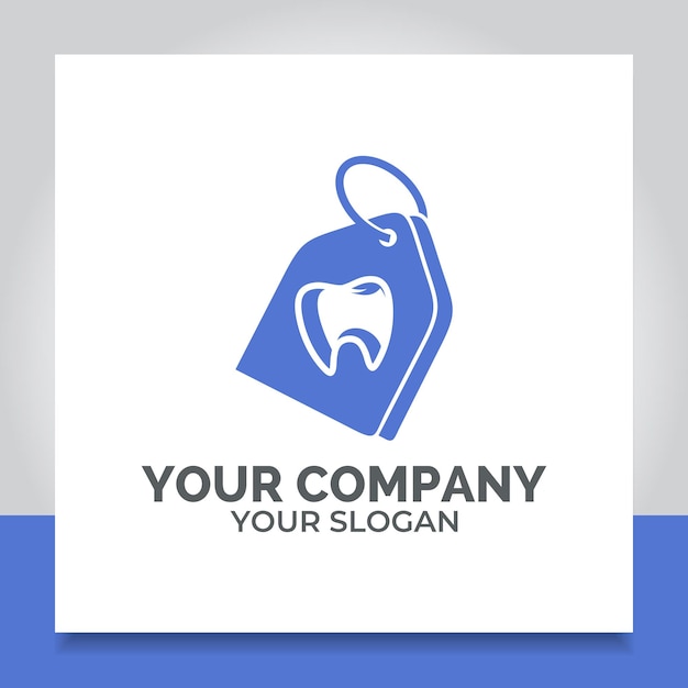 Vector tandheelkundige label logo ontwerp markt tag prijs