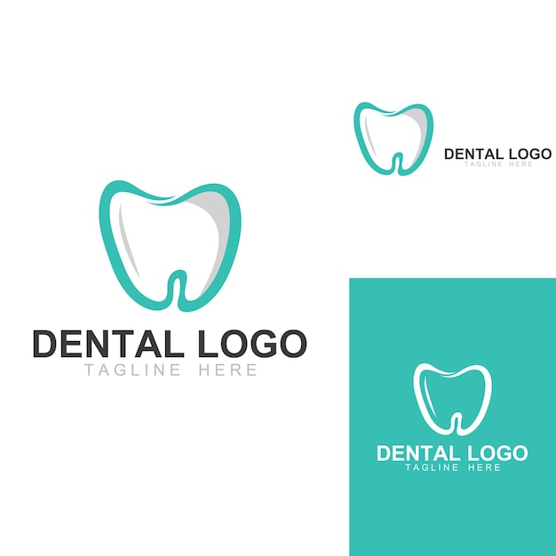 Tandlogo logo voor tandheelkundige gezondheid en logo voor tandheelkundige zorg Met behulp van een sjabloon illustratie vector ontwerpconcept