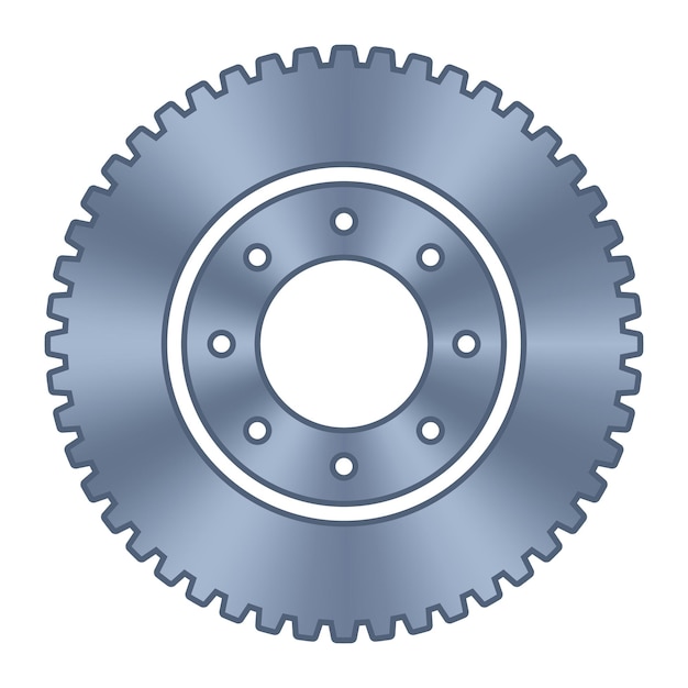 Tandwiel Metalen tandrad Gear setting icon Machine gear icon Industrieel icoon Vector illustratie