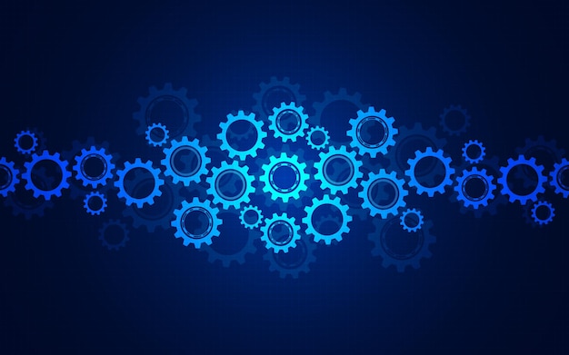 Tandwielen en tandwielmechanismen hitech digitale technologie en engineering abstract technisch
