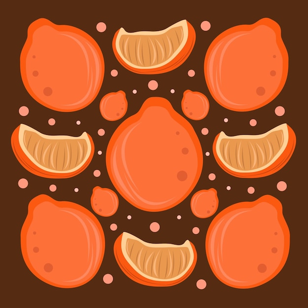 Tangelo oranje plant vectorillustratie