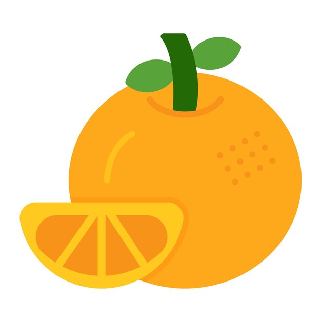 Tangerine Flat Illustration