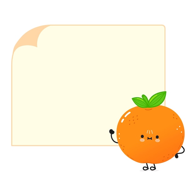 Tangerine fruit poster character