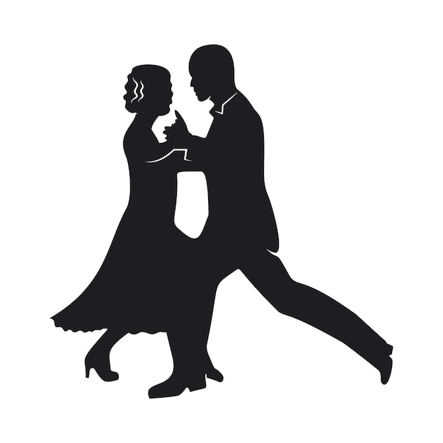 Siluette dei ballerini di tango