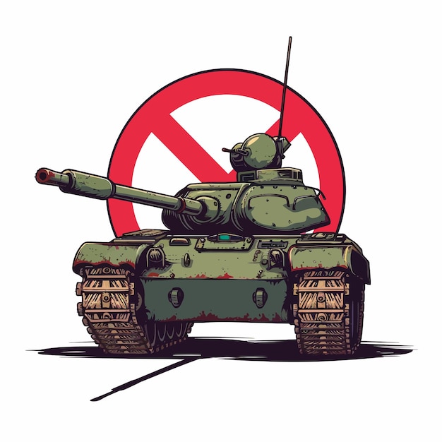 Tank_against_the_background_sign_ban_Vector