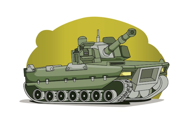 Tank army illustration vector