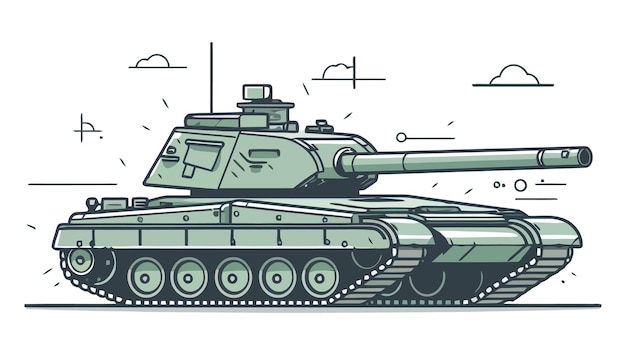 Tank logo ontwerp abstracte tekening tank gevechtstank geïsoleerd vector illustratie