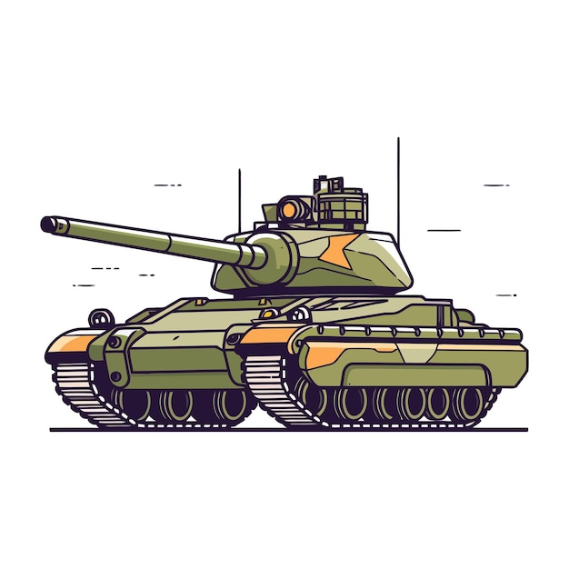 Tank logo ontwerp Abstracte tekening tank Gevechtstank geïsoleerd Vector illustratie