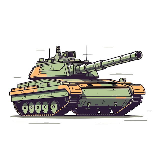 Tank logo ontwerp Abstracte tekening tank Gevechtstank geïsoleerd Vector illustratie