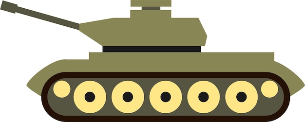 Tank Military Battle Vehicle Icon Sign Symbol Logo in Flat Style