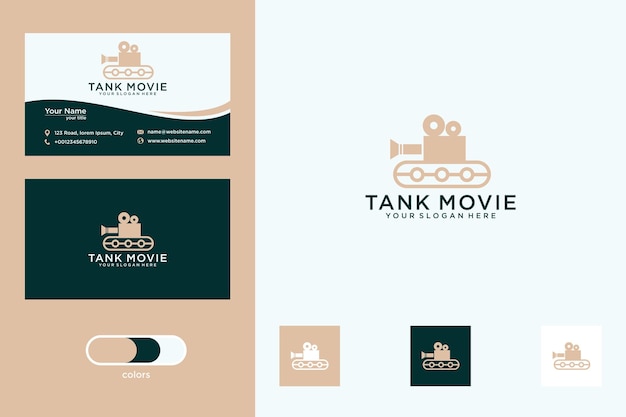 Design del logo del film tank e biglietto da visita