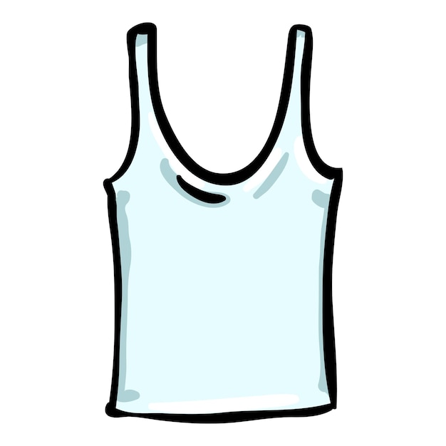 Tank shirt met de hand getekend Doodle Icon