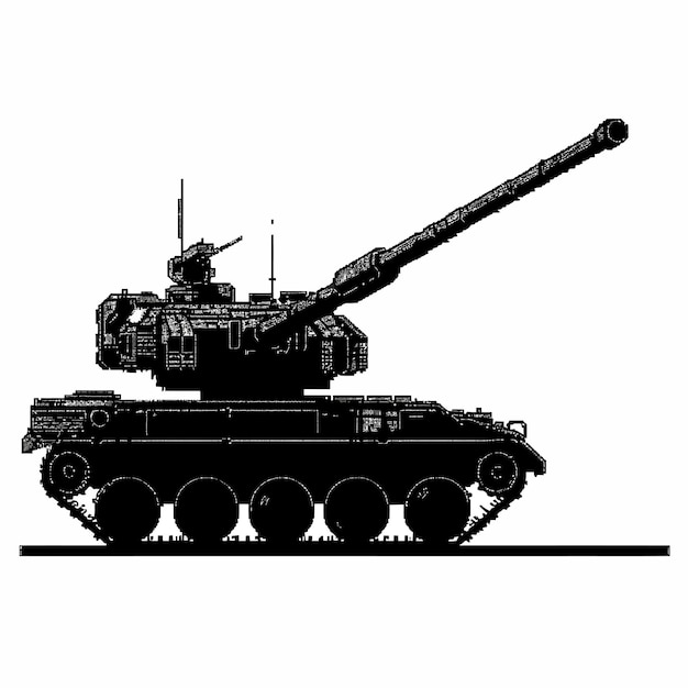 Vector tank silhouette