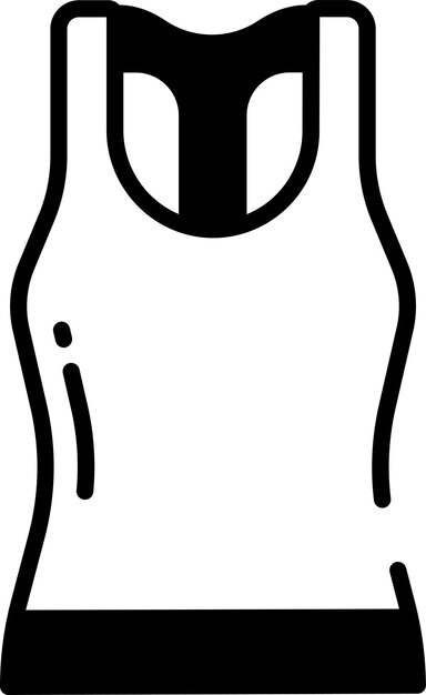 Tank Top glyph and line vector illustration