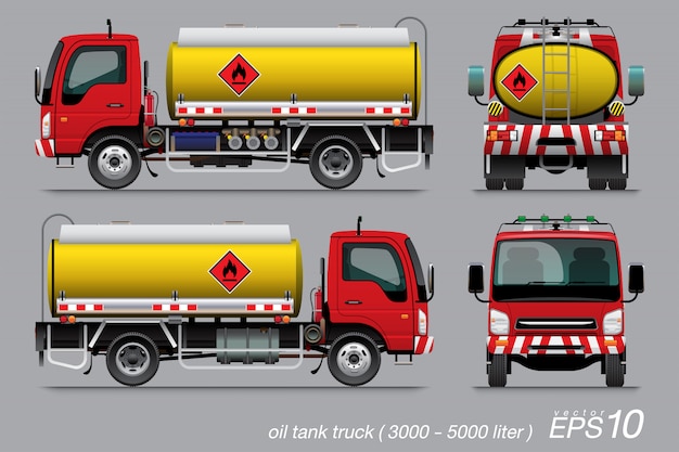 Вектор Автоцистерна для перевозки нефти