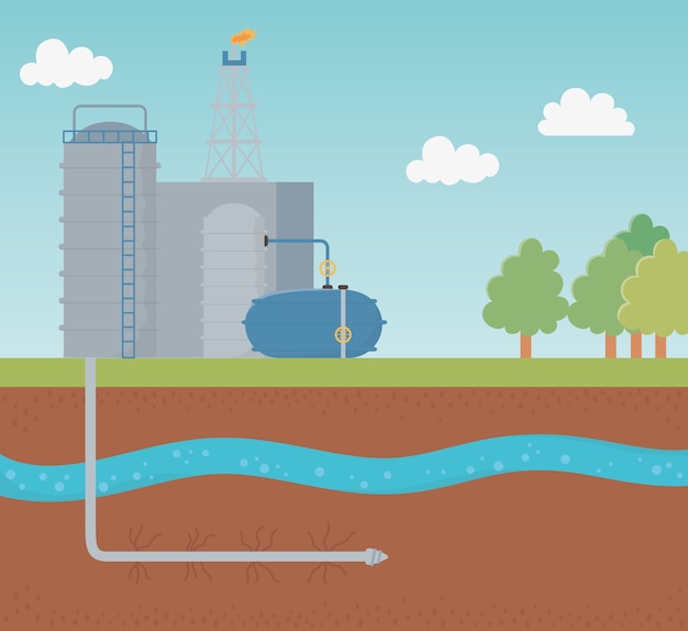 Tanks gas process exploration fracking