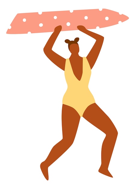 日焼けした女性, ∥で∥, サーフボード, 浜, 人, 中に, 水着