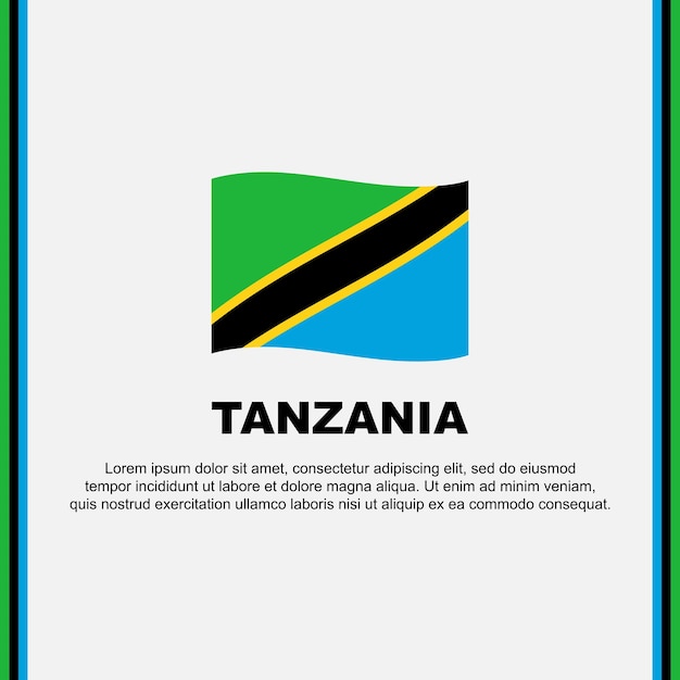 Tanzania Flag Background Design Template Tanzania Independence Day Banner Social Media Post Tanzania Cartoon