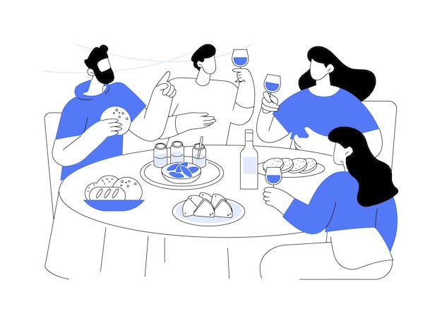 Tapas en snacks geïsoleerde cartoon vector illustraties