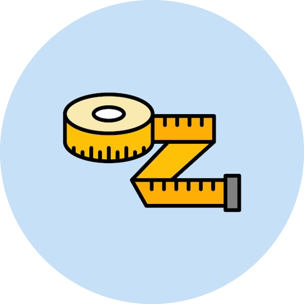 Tape Measure Flat Illustration