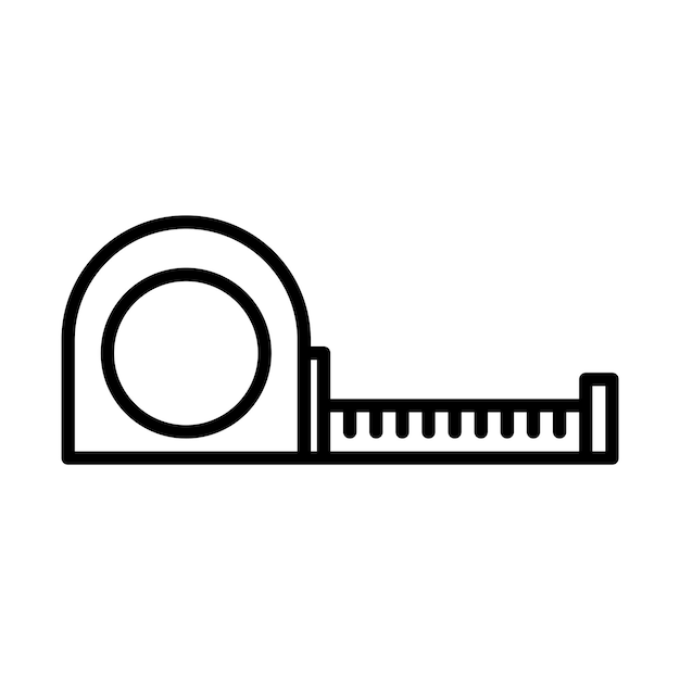 tape measure icon in line style