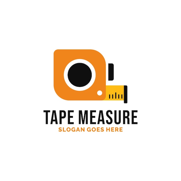 Tape measure logo design vector illustration