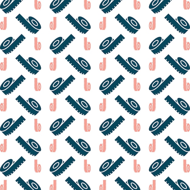 Vector tape measurement trendy repeating fashion pattern vector illustration background