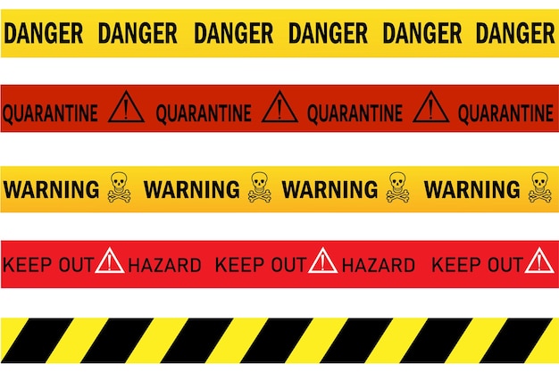 TapeHazard warning tapesSafety hazard signs as well as symbols of risk areas on hazard sign tape