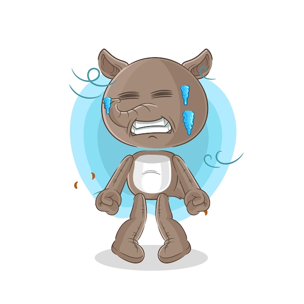 Tapir cold illustration character vector