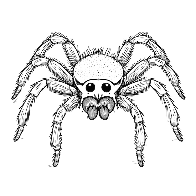 tarantula coloring pages vector animals