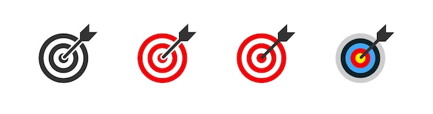 Target business icon Set sign symbol for concept design Vector