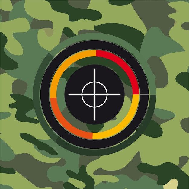 target on camouflage background