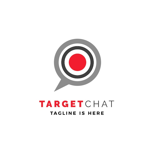 Target chat logo vector icon illustration