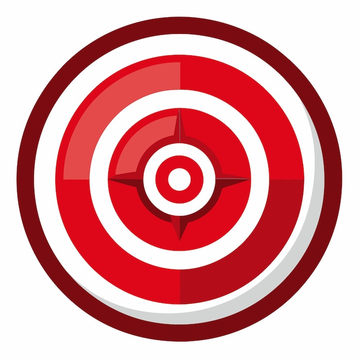 Vector target clipart cartoon style vector illustration